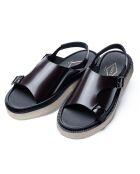 Burgunderrote Ledersandalen mit Schnalle