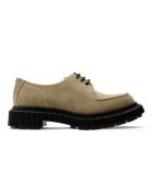 Derbies en cuir à lacets daim beige