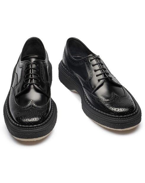 Derbies à lacets en cuir de veau noires