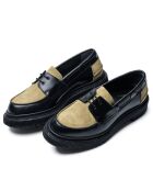 Derbies bateau en cuir noirs