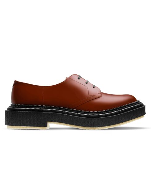 Derbies en cuir rouille
