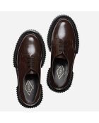 Derbies en cuir brun foncé