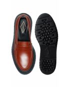 Mocassins en Cuir de Veau marron/doré