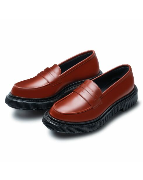 Mocassins en Cuir de Veau marron/doré
