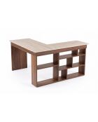 Bureau Vesper travertin/noyer de venise - 130x72x120 cm