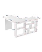 Bureau Vesper travertin/noyer de venise - 130x72x120 cm