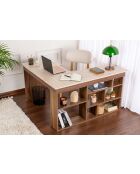 Bureau Vesper travertin/noyer de venise - 130x72x120 cm