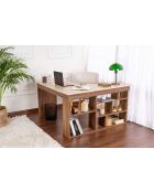 Bureau Vesper travertin/noyer de venise - 130x72x120 cm