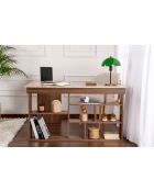 Bureau Vesper travertin/noyer de venise - 130x72x120 cm