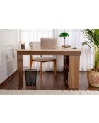 Bureau Vesper travertin/noyer de venise - 130x72x120 cm