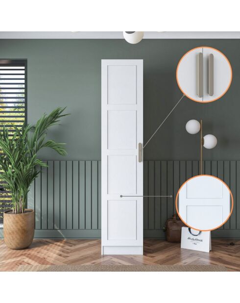 Armadio BA190 - 4563 bianco - 45 x 210 x 57,5 cm
