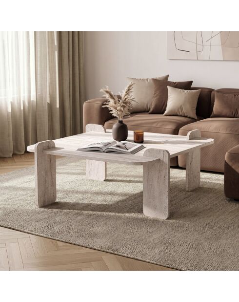 Salontafel Marais travertijn - 117x35x117 cm