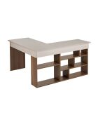 Bureau Vesper cachemire/noyer - 130x72x120 cm