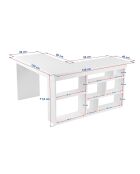 Bureau Vesper cachemire/noyer - 130x72x120 cm