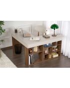 Bureau Vesper cachemire/noyer - 130x72x120 cm