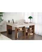 Bureau Vesper cachemire/noyer - 130x72x120 cm