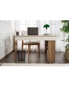 Bureau Vesper cachemire/noyer - 130x72x120 cm