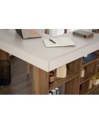 Bureau Vesper cachemire/noyer - 130x72x120 cm