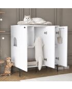 Houten kattenhuis PA102 - 5177 wit - 90x98,6x45 cm