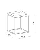 Shb-018-A gouden salontafel - 45x45x52 cm