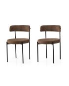 Ensemble de chaises (2 pièces) Gını - 4019 V2 noir/marron - 48,5x75,5x50,5 cm