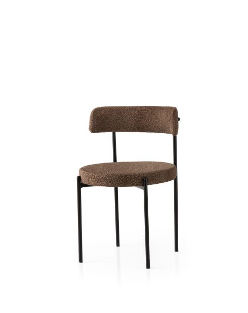Ensemble de chaises (2 pièces) Gını - 4019 V2 noir/marron - 48,5x75,5x50,5 cm
