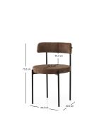 Ensemble de chaises (2 pièces) Gını - 4019 V2 noir/marron - 48,5x75,5x50,5 cm