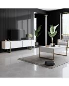 Set de muebles de salón Luxe Set blanco/dorado - 180x30x47 cm/90x40x60 cm