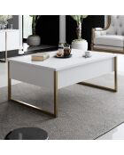 Set de muebles de salón Luxe Set blanco/dorado - 180x30x47 cm/90x40x60 cm