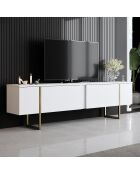 Set de muebles de salón Luxe Set blanco/dorado - 180x30x47 cm/90x40x60 cm