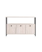 Solace console travertijn/zwart - 120x77x30 cm