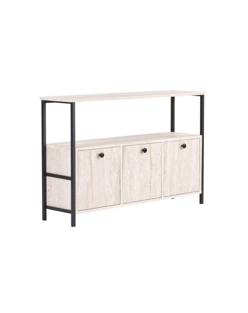 Solace console travertijn/zwart - 120x77x30 cm
