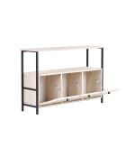 Solace console travertijn/zwart - 120x77x30 cm