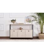 Solace console travertijn/zwart - 120x77x30 cm