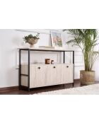 Solace console travertijn/zwart - 120x77x30 cm