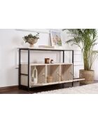 Solace console travertijn/zwart - 120x77x30 cm