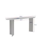 Buffet Sira travertin/noyer de venise - 150x75x35 cm