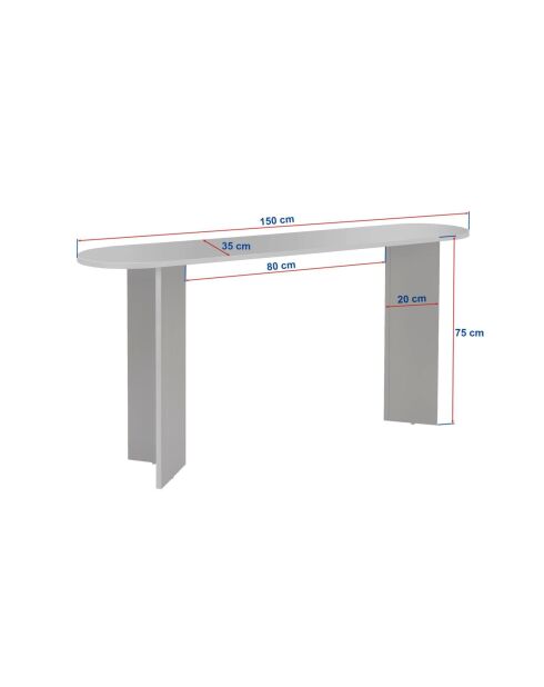 Buffet Sira travertin/noyer de venise - 150x75x35 cm
