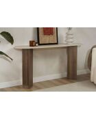 Buffet Sira travertin/noyer de venise - 150x75x35 cm
