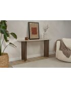 Buffet Sira travertin/noyer de venise - 150x75x35 cm