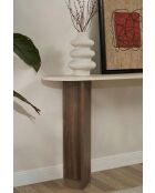 Buffet Sira travertin/noyer de venise - 150x75x35 cm