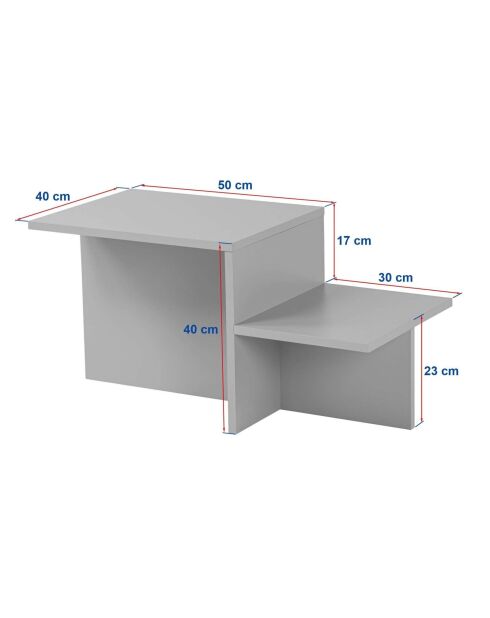 Salontafel Harmony in travertijn/venetiaans notenhout - 80x40x40 cm