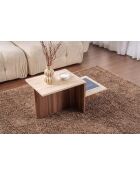 Salontafel Harmony in travertijn/venetiaans notenhout - 80x40x40 cm