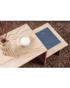 Salontafel Harmony in travertijn/venetiaans notenhout - 80x40x40 cm