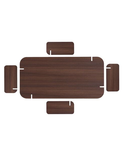 Renard Milan salontafel in notenhout - 147x35x87 cm