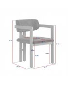 Set tavolo da pranzo e sedie (5 pezzi) Meridia 4 noce milano/noce scuro/bianco - 180x75x90 cm/54x76x54 cm