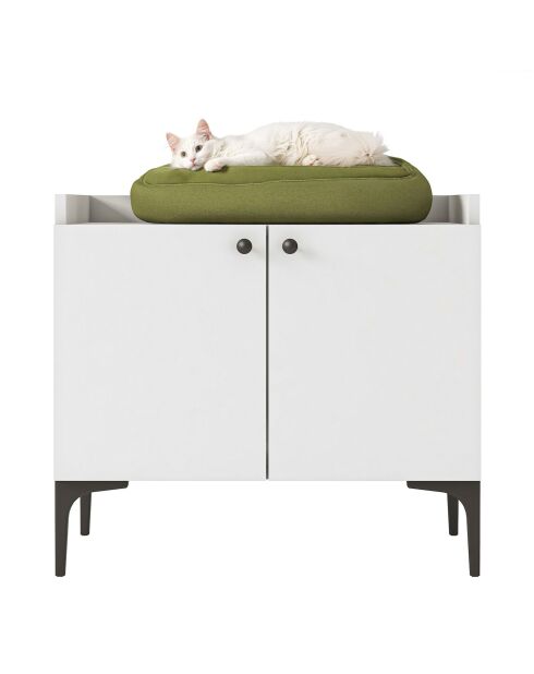 Houten kattenhuis PA101 - 4724 wit - 70x61,8x45 cm