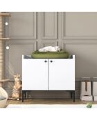 Houten kattenhuis PA101 - 4724 wit - 70x61,8x45 cm