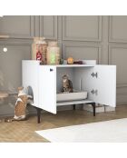 Houten kattenhuis PA101 - 4724 wit - 70x61,8x45 cm