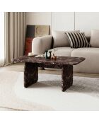 Pietra salontafel rood marmer - 100x42x60 cm